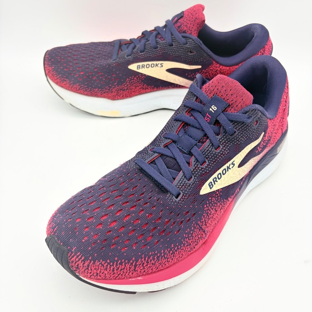 Brooks Ghost 16 Womens 10.5 Running Shoes Peacoat Raspberry Sneakers Road Gym
